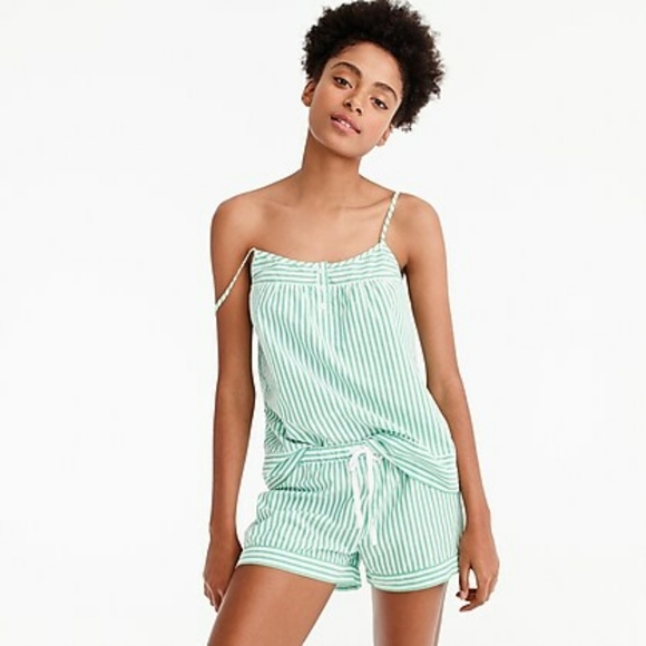 J. Crew Other - NWT J.Crew Striped Green Cotton Pajama Set